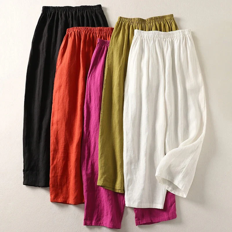 Amalia - Pantalon fluide en coton et lin - Image 2