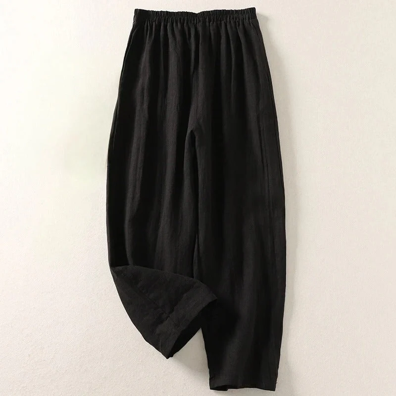 Amalia - Pantalon fluide en coton et lin - Image 5