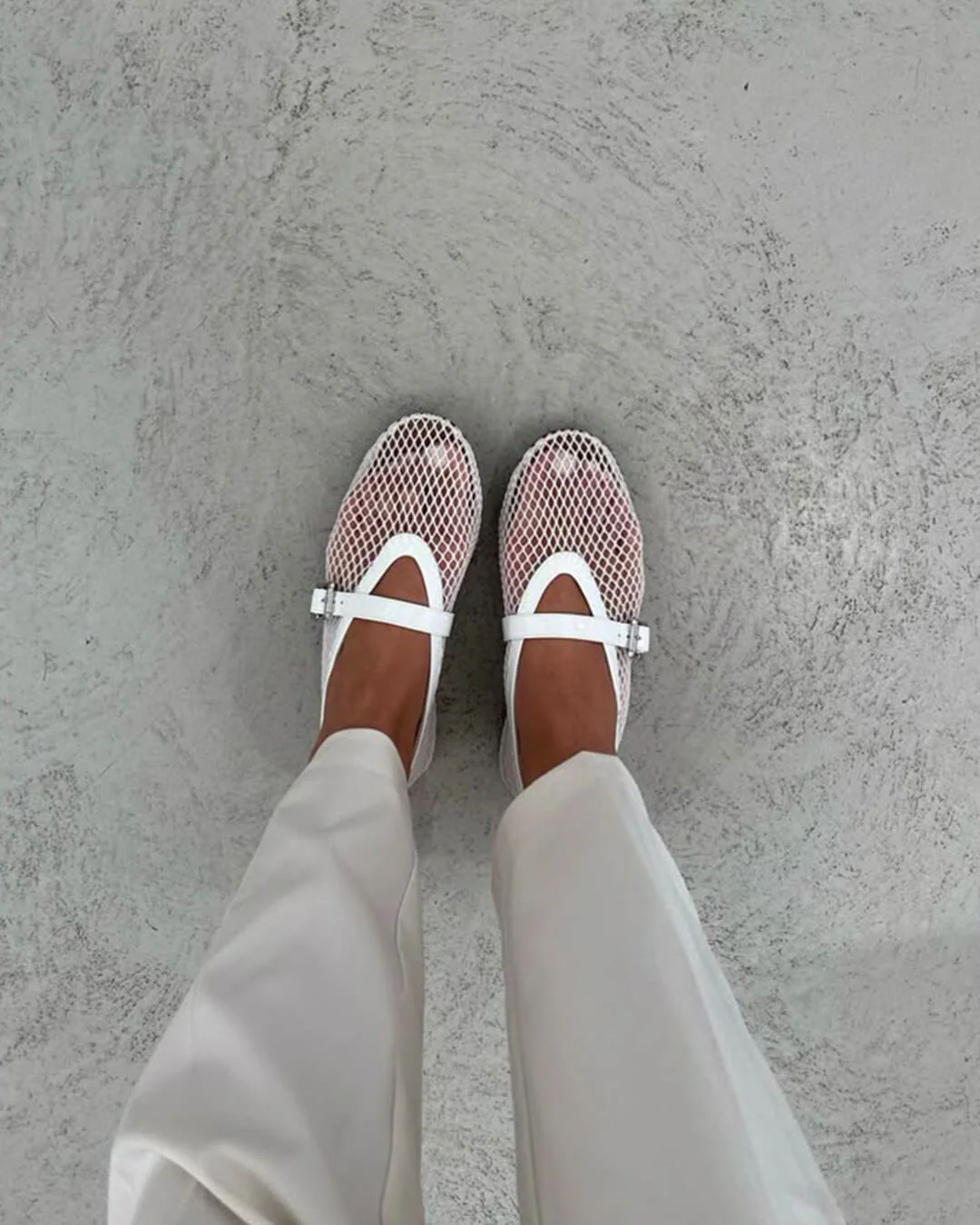 Ballerines femme en mesh respirant et details effet cuir - Elegantes et legeres - Image 10