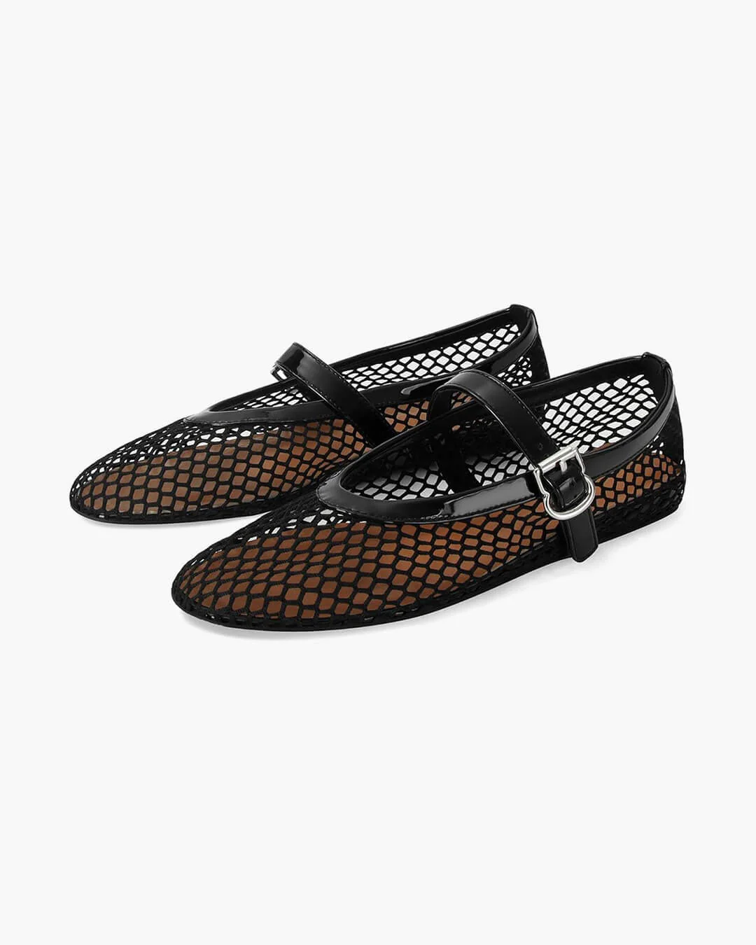 Ballerines femme en mesh respirant et details effet cuir - Elegantes et legeres - Image 11