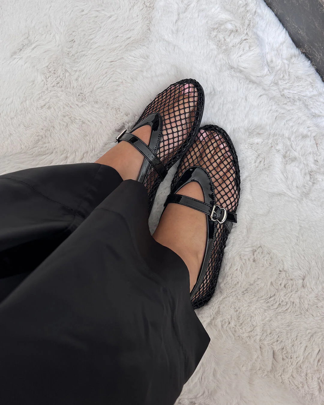 Ballerines femme en mesh respirant et details effet cuir - Elegantes et legeres - Image 5