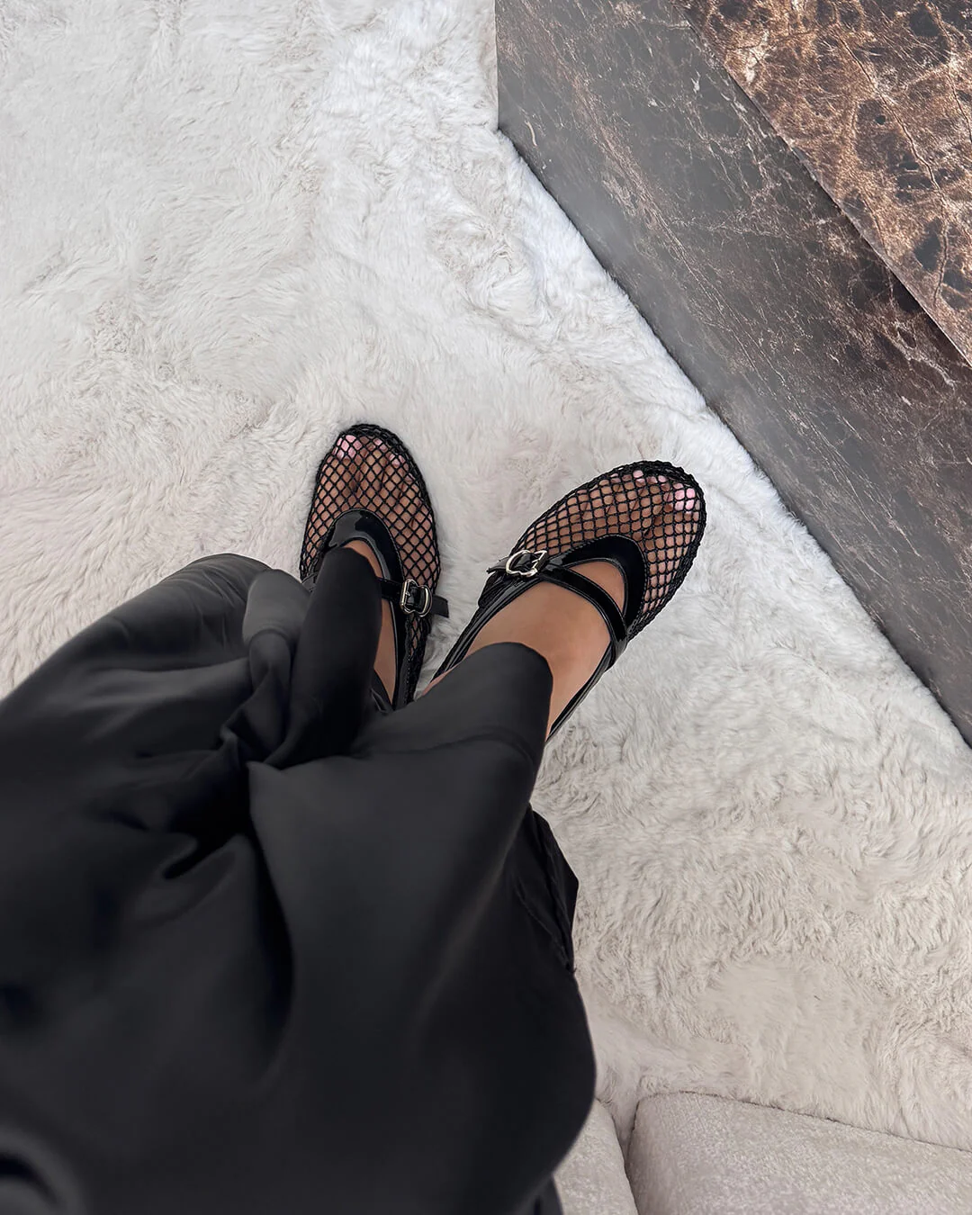 Ballerines femme en mesh respirant et details effet cuir - Elegantes et legeres - Image 6