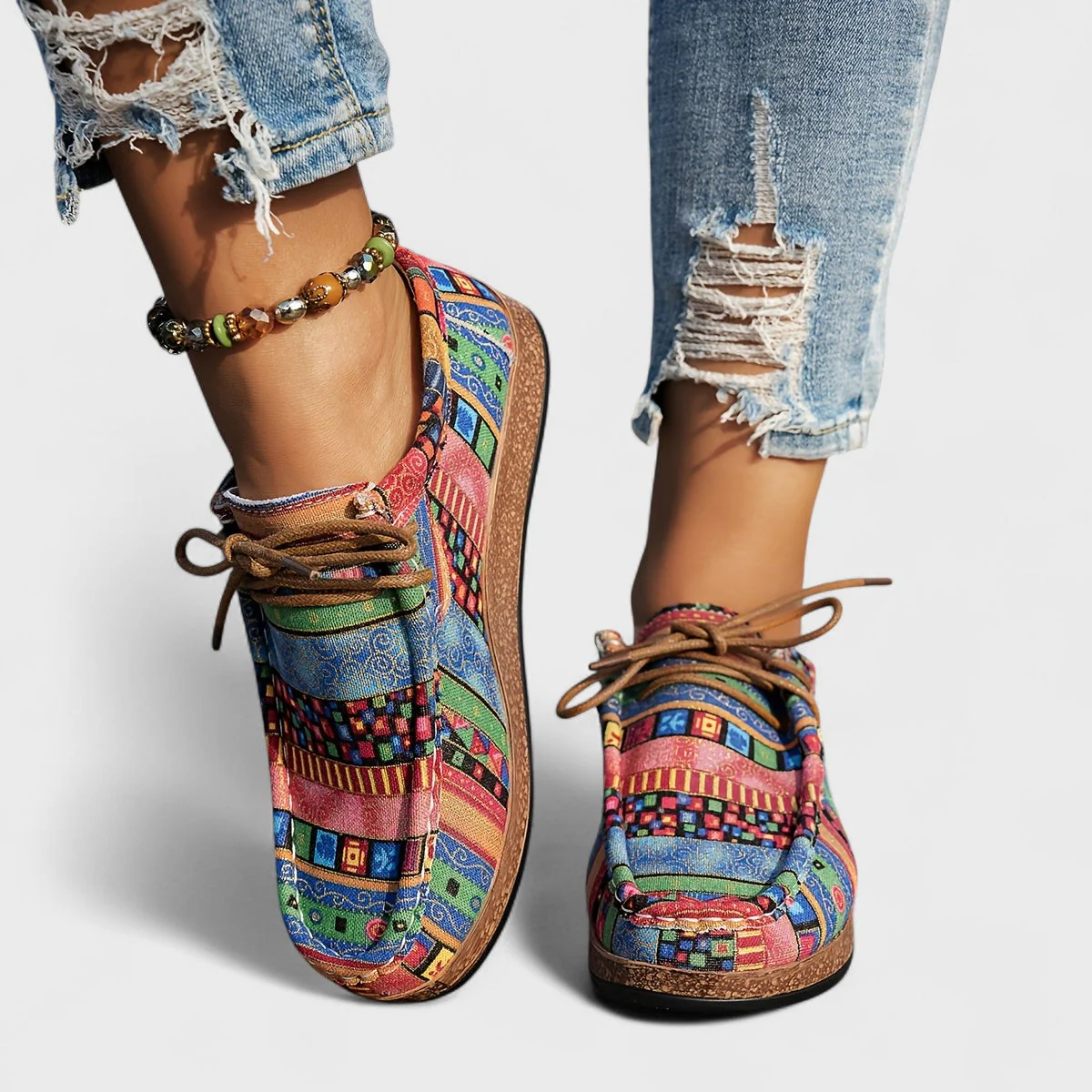 Baskets Colorées Légères pour Femme – Chaussures à Lacets Confortables - Image 4