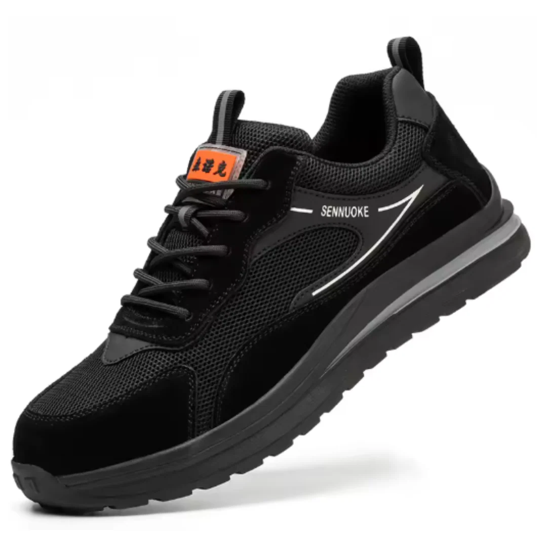 Baskets de sécurité légères durables homme – Embout en acier, antidérapantes, respirantes, chaussures de travail industrielles - Image 3