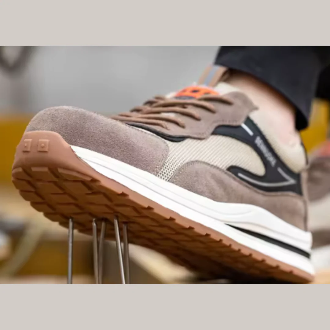 Baskets de sécurité légères durables homme – Embout en acier, antidérapantes, respirantes, chaussures de travail industrielles - Image 8