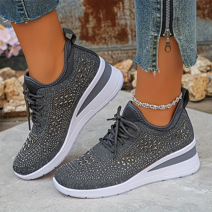 Baskets femme a soutien de voute et details strass - Confortables et modernes - Image 18
