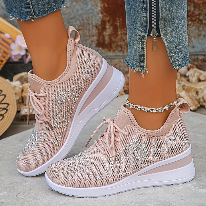 Baskets femme a soutien de voute et details strass - Confortables et modernes - Image 5