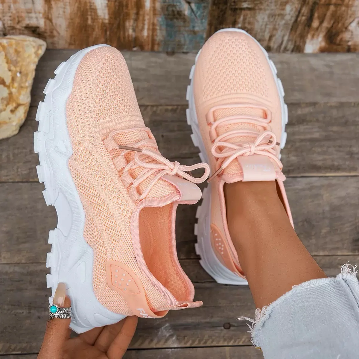 Baskets femme confort avec soutien de la voûte plantaire – Sneakers respirantes à enfiler pour marche quotidienne - Image 5
