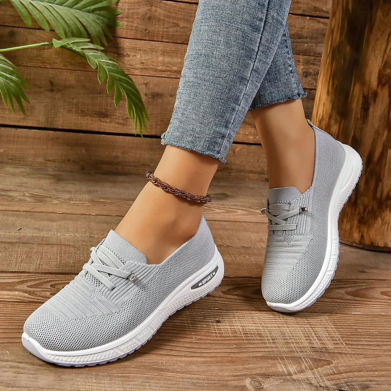 Baskets femme slip-on a bout large - Souples et confortables - Image 5