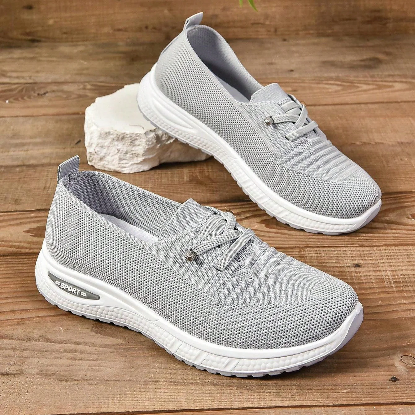Baskets femme slip-on a bout large - Souples et confortables - Image 6