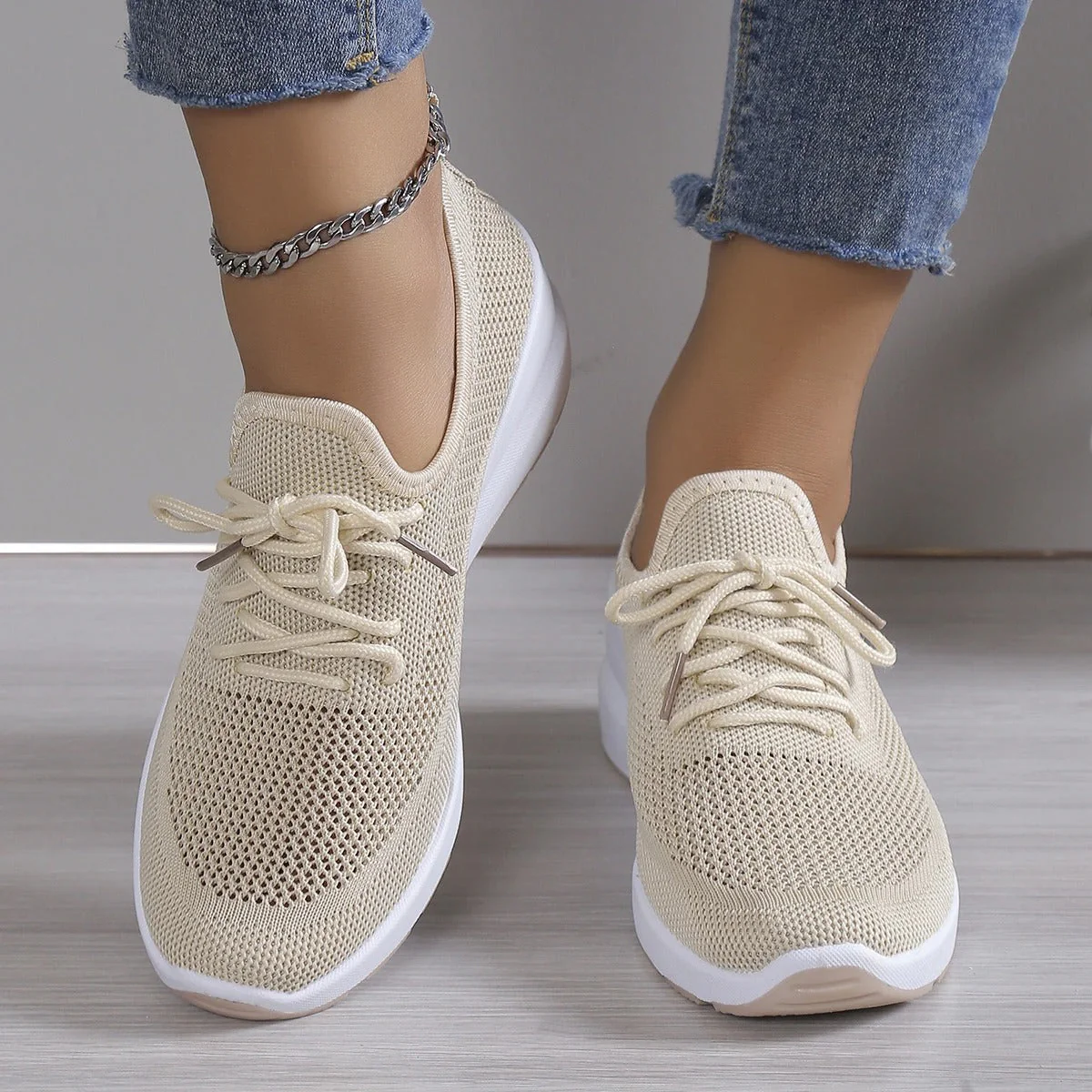 Baskets Légères Respirantes à Lacets Femme – Chaussures Confortables et Stylées - Image 4