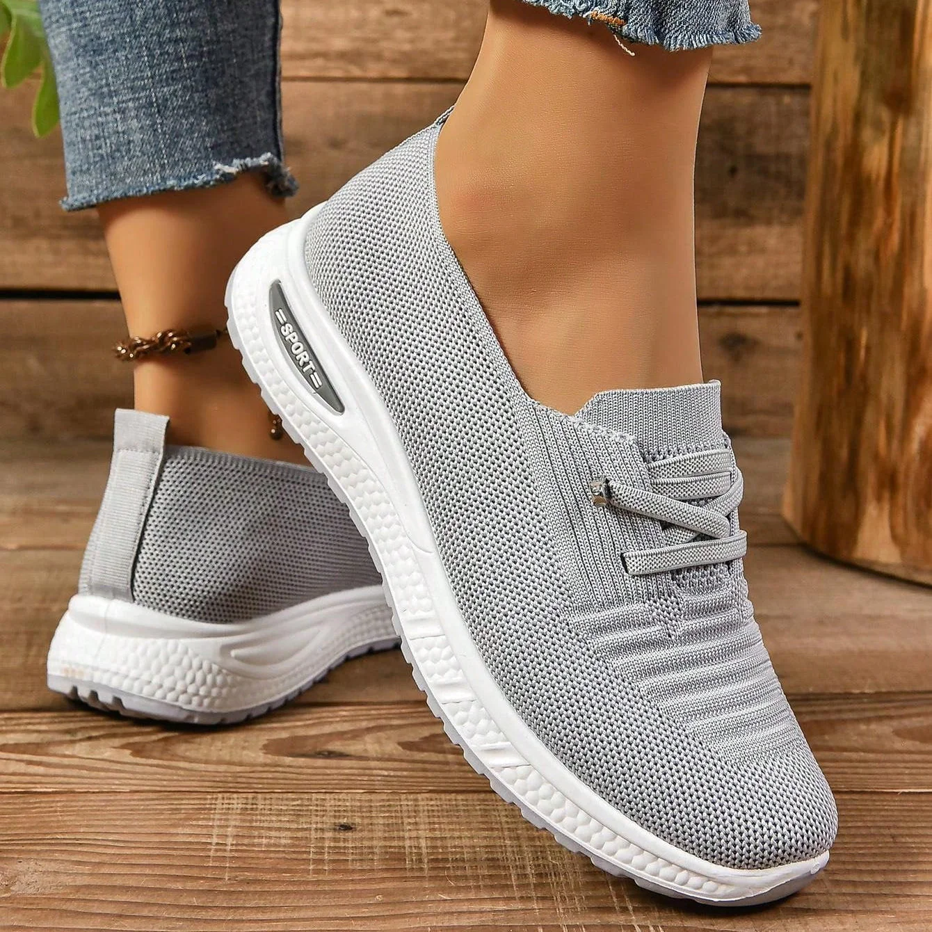 Baskets Orthopédiques Femme Slip-On à Bout Large – Confort Quotidien - Image 2