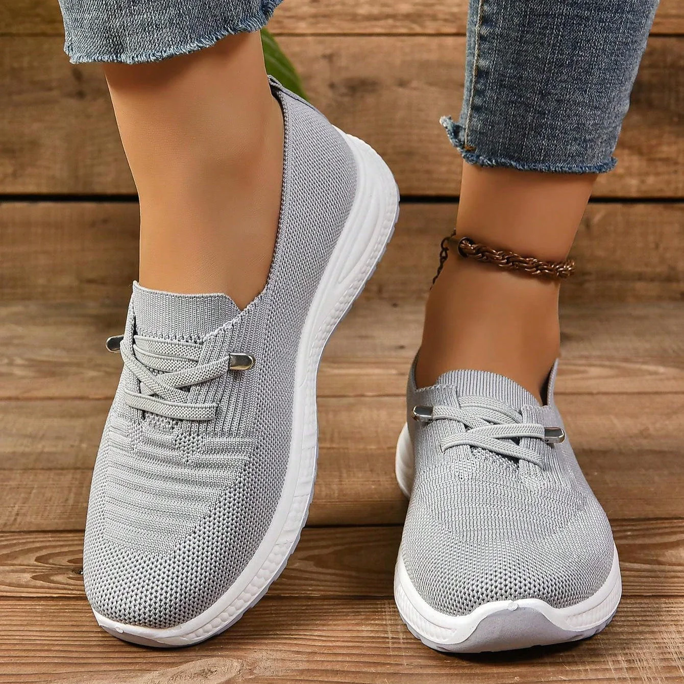 Baskets Orthopédiques Femme Slip-On à Bout Large – Confort Quotidien - Image 3