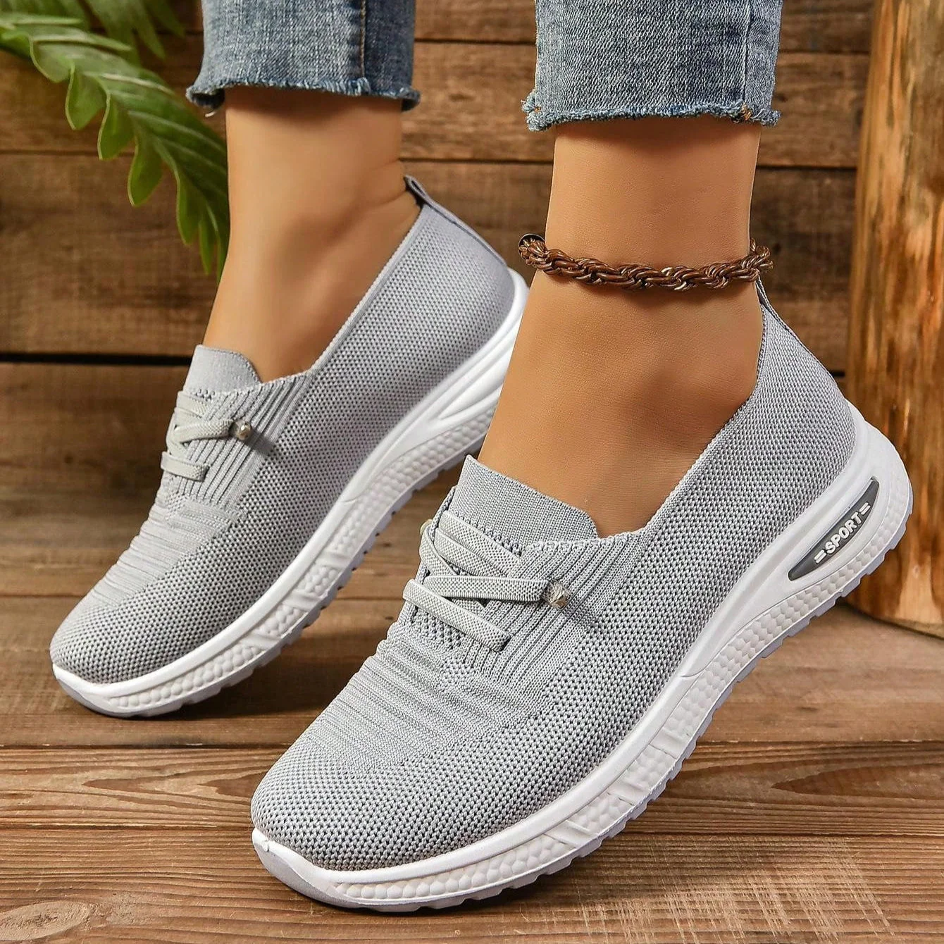 Baskets Orthopédiques Femme Slip-On à Bout Large – Confort Quotidien - Image 4