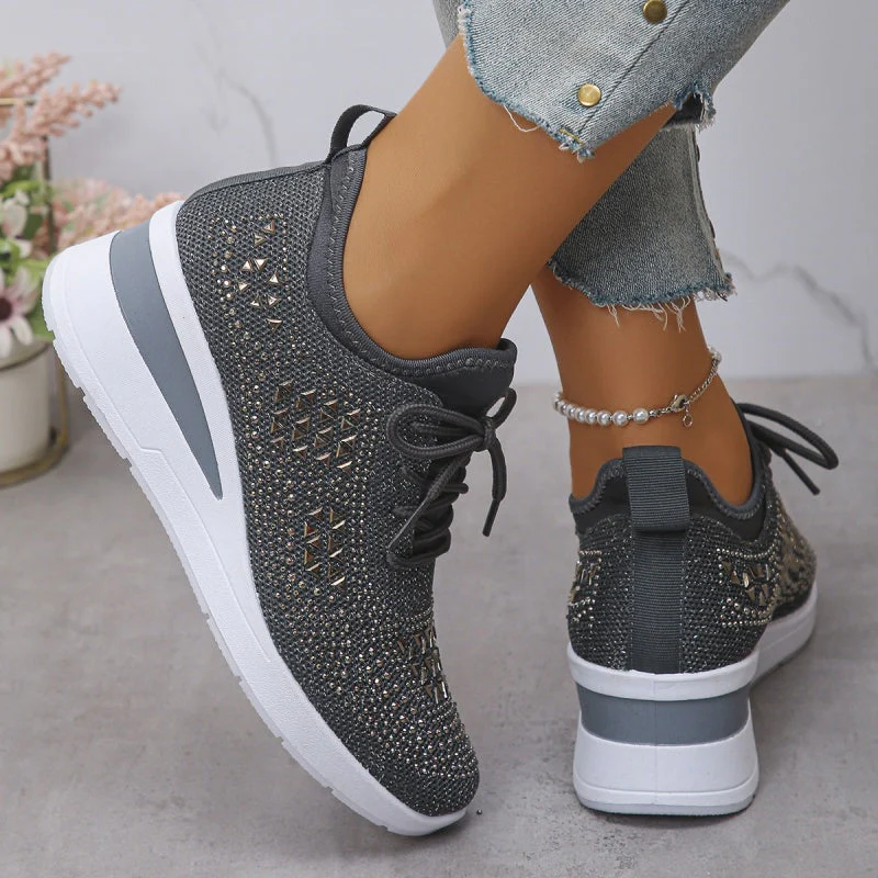 Baskets Orthopédiques Femme avec Soutien de la Voûte Plantaire et Strass – Confortables et Légères - Image 11