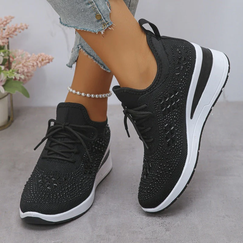 Baskets Orthopédiques Femme avec Soutien de la Voûte Plantaire et Strass – Confortables et Légères - Image 12