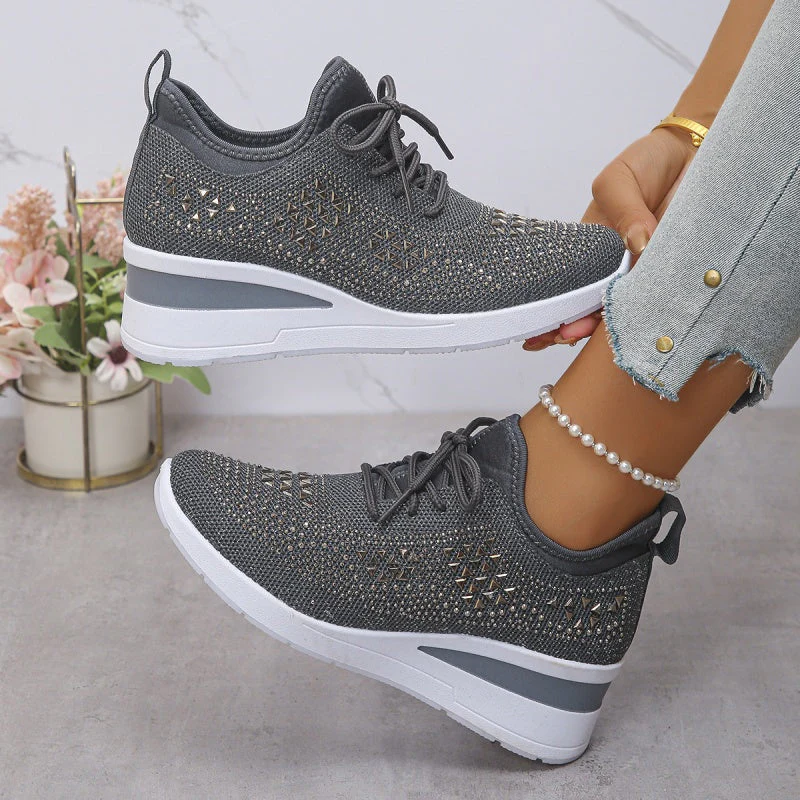 Baskets Orthopédiques Femme avec Soutien de la Voûte Plantaire et Strass – Confortables et Légères - Image 13