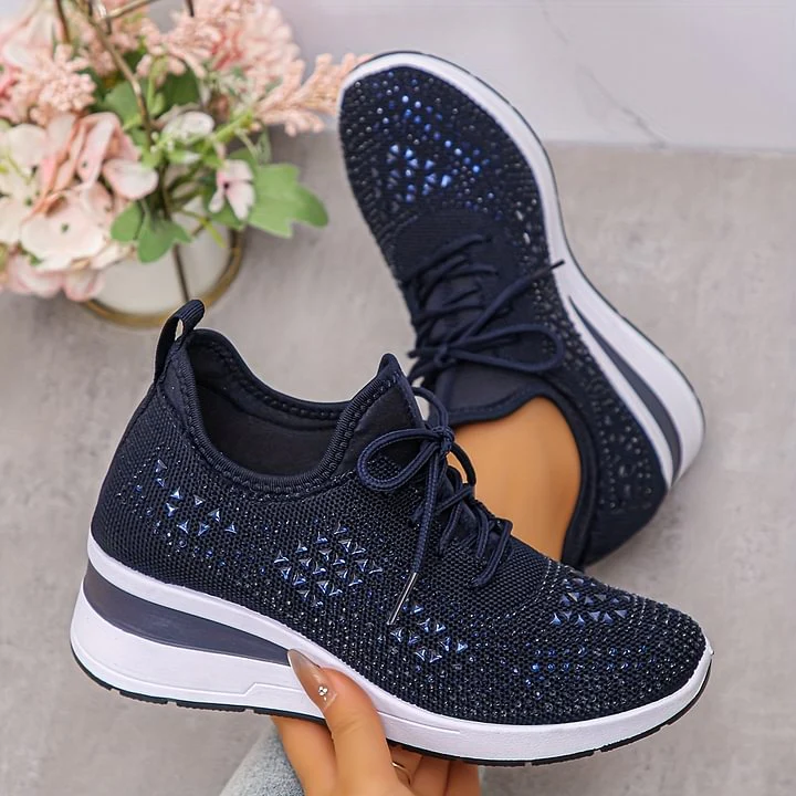 Baskets Orthopédiques Femme avec Soutien de la Voûte Plantaire et Strass – Confortables et Légères - Image 17