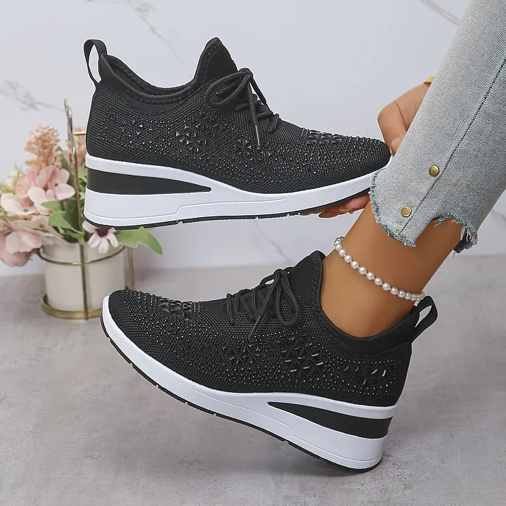 Baskets Orthopédiques Femme avec Soutien de la Voûte Plantaire et Strass – Confortables et Légères - Image 8