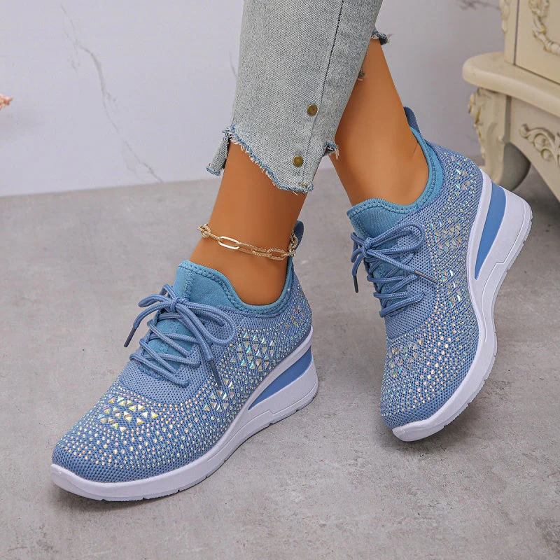 Baskets Orthopédiques Femme avec Soutien de la Voûte Plantaire et Strass – Confortables et Légères - Image 9