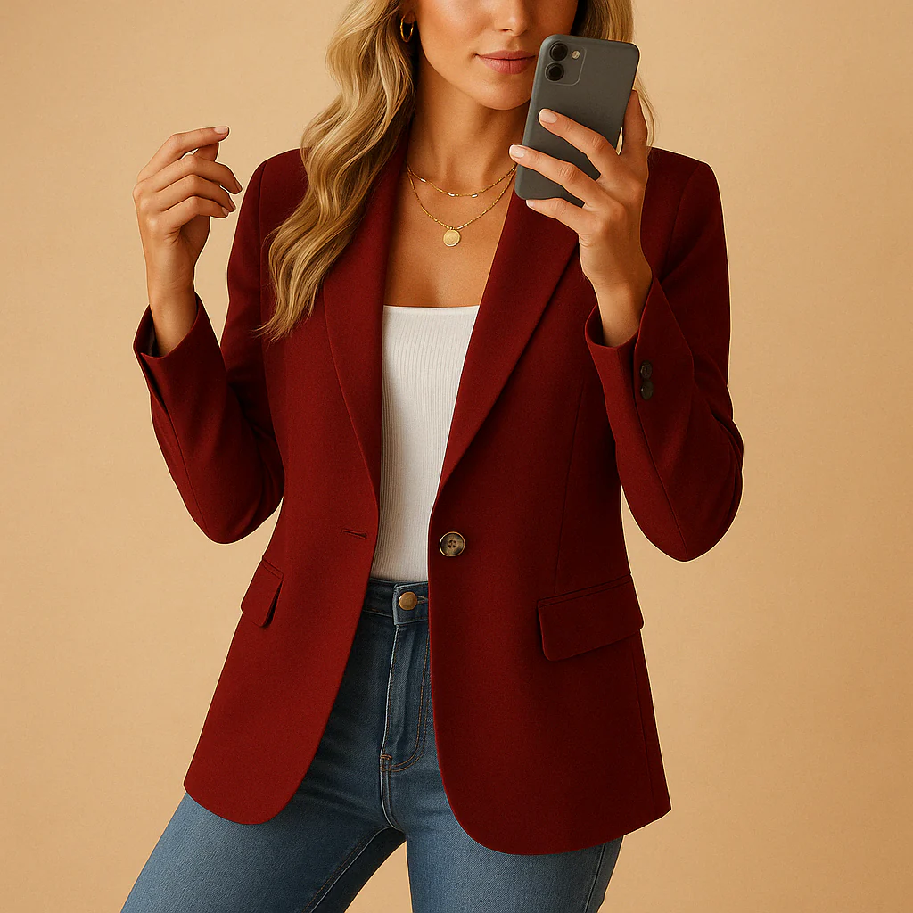 Blazer cintré pour femmes – Design ajusté avec stretch pour looks professionnels et décontractés - Image 5