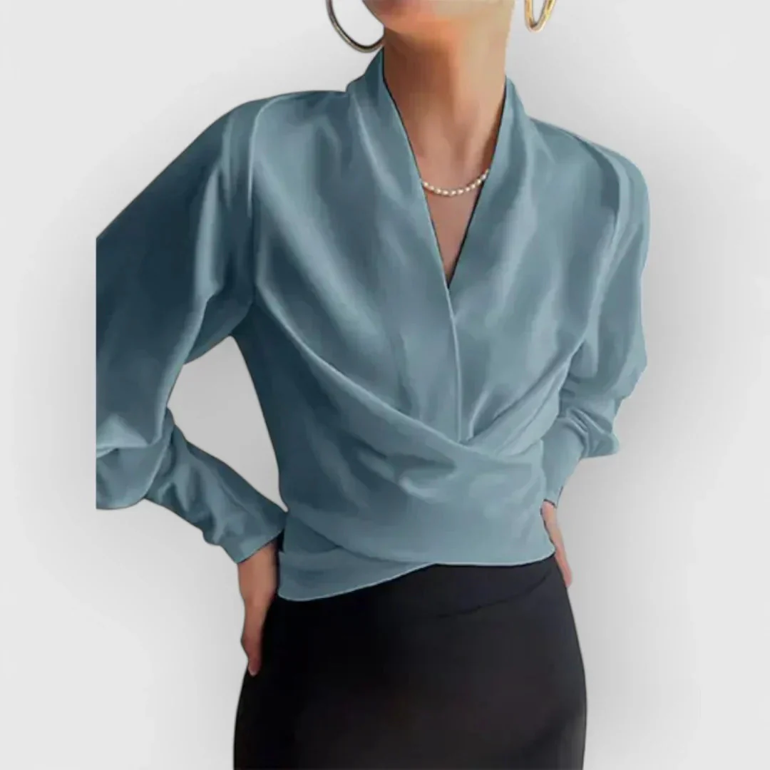 Blouse à manches bouffantes pour femme – Haut élégant et stylé - Image 2