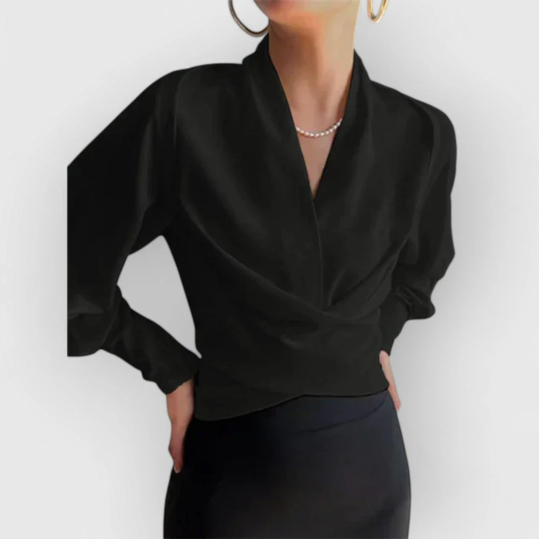 Blouse à manches bouffantes pour femme – Haut élégant et stylé - Image 3