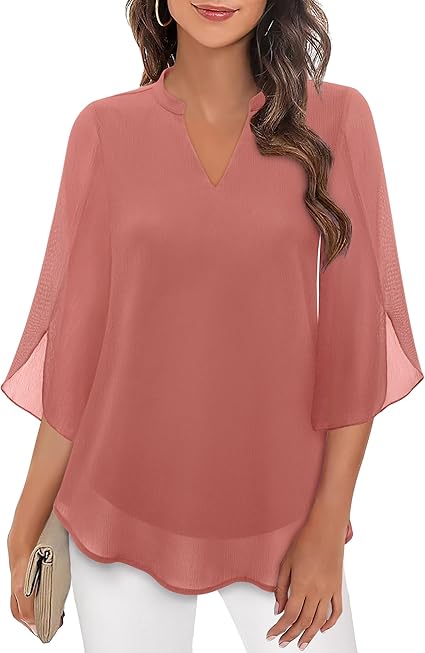 Blouse Décontractée Élégante Femme – Haut Col V Ample et Confortable - Image 5