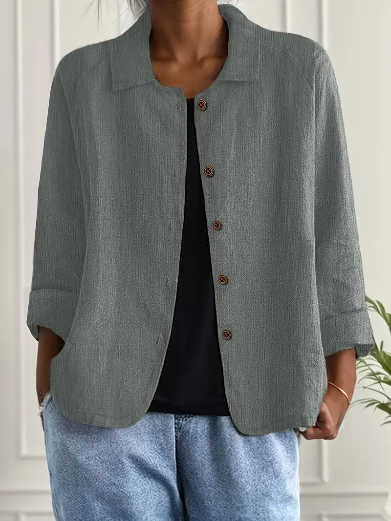 Blouse Décontractée Femme – Veste Légère Pour Superposition Quotidienne - Image 5