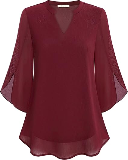Blouse en Chiffon Élégante pour Femme – Haut Décontracté Coupe A-Line - Image 12