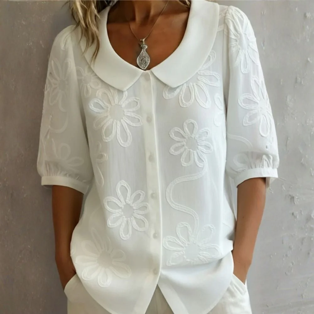Blouse femme elegante legere et fluide - Raffinee au quotidien - Image 3