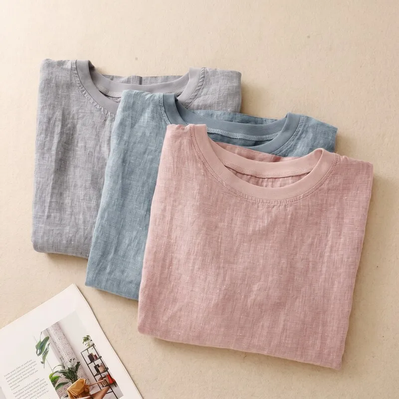 Blouse femme en coton a manches courtes - Legere et decontractee - Image 4