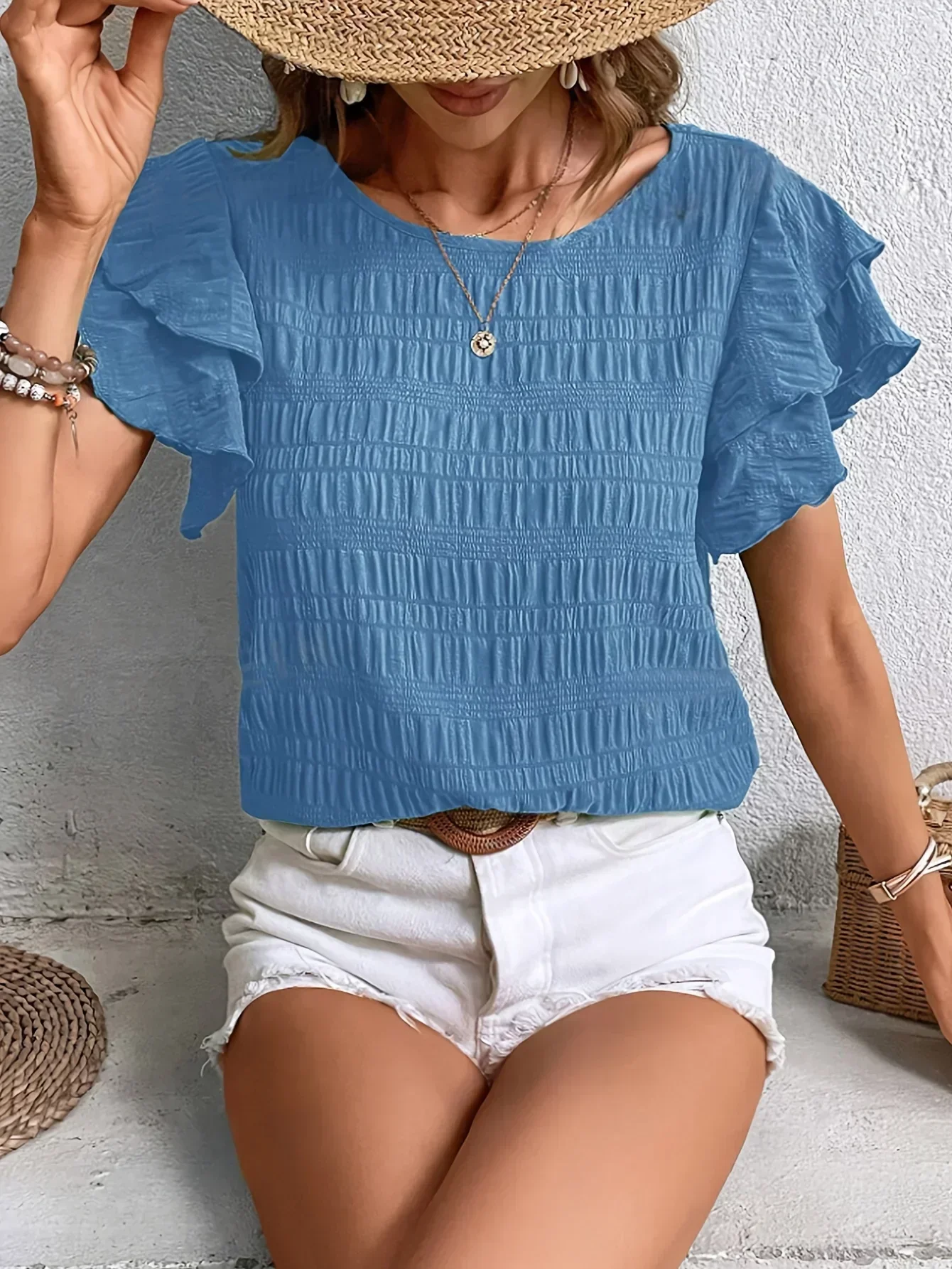 Blouse légère femme à volants – Haut respirant et élégant - Image 6