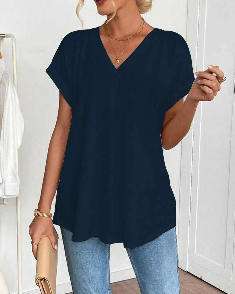 Blouse plissée à manches courtes femme - Image 8