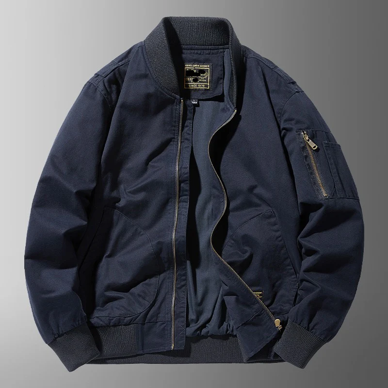 Blouson Bombardier Décontracté Premium pour Homme – Coupe Ample avec Col Montant - Image 2