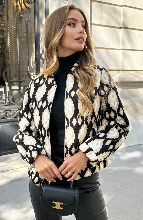 Blouson bomber bohème – Vêtement d'extérieur tendance au style unique - Image 2