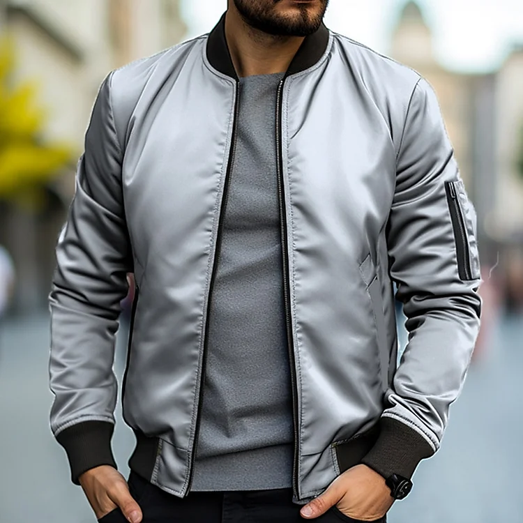 Blouson Bomber Homme à Fermeture Éclair – Stylé et Tendance - Image 3