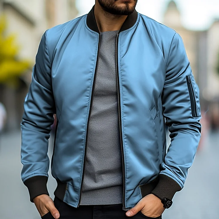 Blouson Bomber Homme à Fermeture Éclair – Stylé et Tendance - Image 4