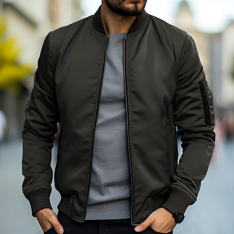 Blouson Bomber Homme à Fermeture Éclair – Stylé et Tendance - Image 5