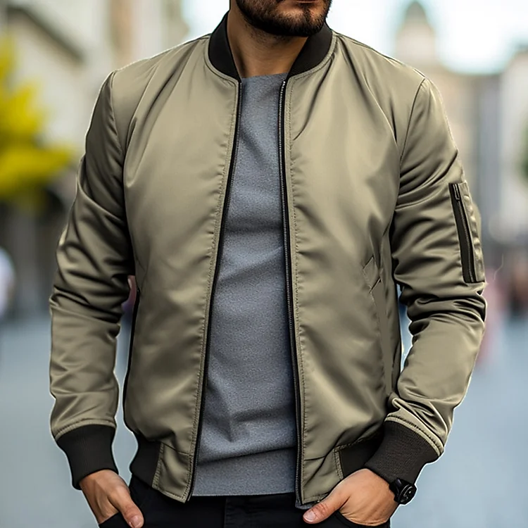 Blouson Bomber Homme à Fermeture Éclair – Stylé et Tendance - Image 6