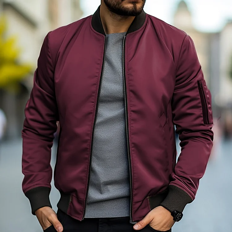Blouson Bomber Homme à Fermeture Éclair – Stylé et Tendance - Image 7