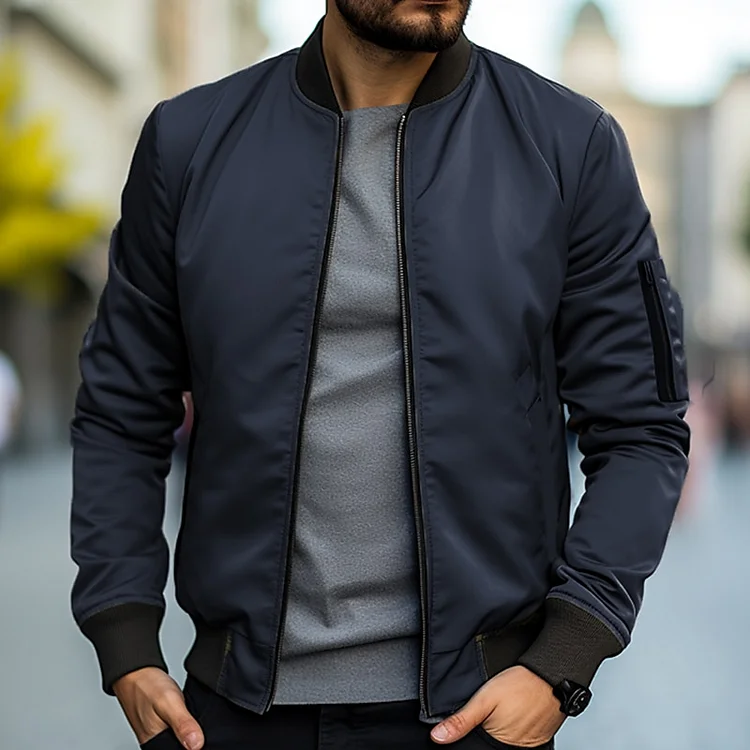 Blouson Bomber Homme à Fermeture Éclair – Stylé et Tendance - Image 8