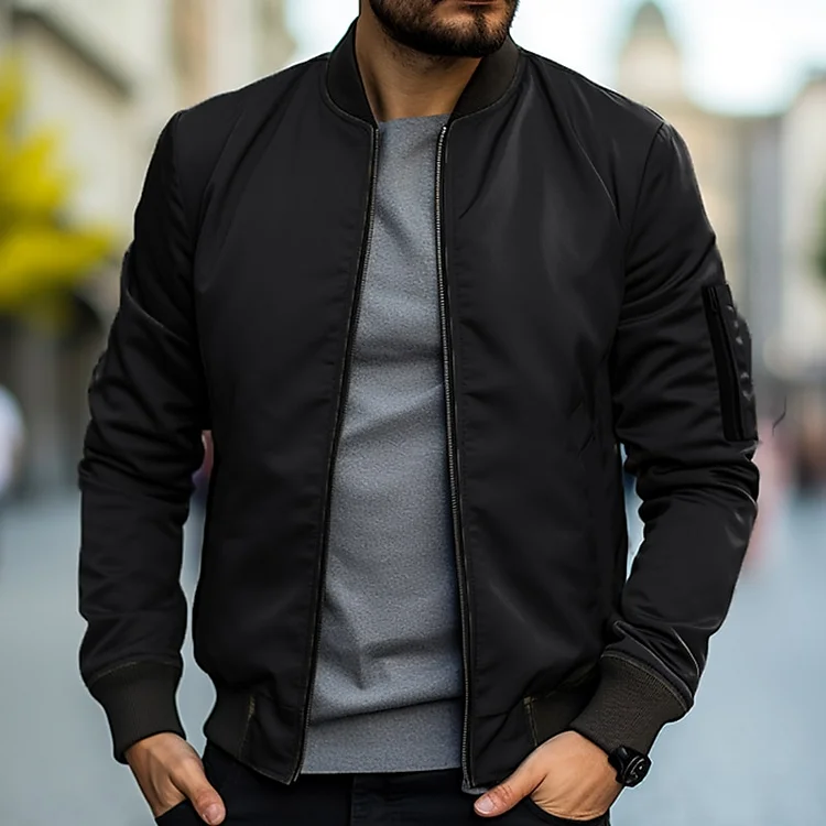 Blouson Bomber Homme à Fermeture Éclair – Stylé et Tendance - Image 9
