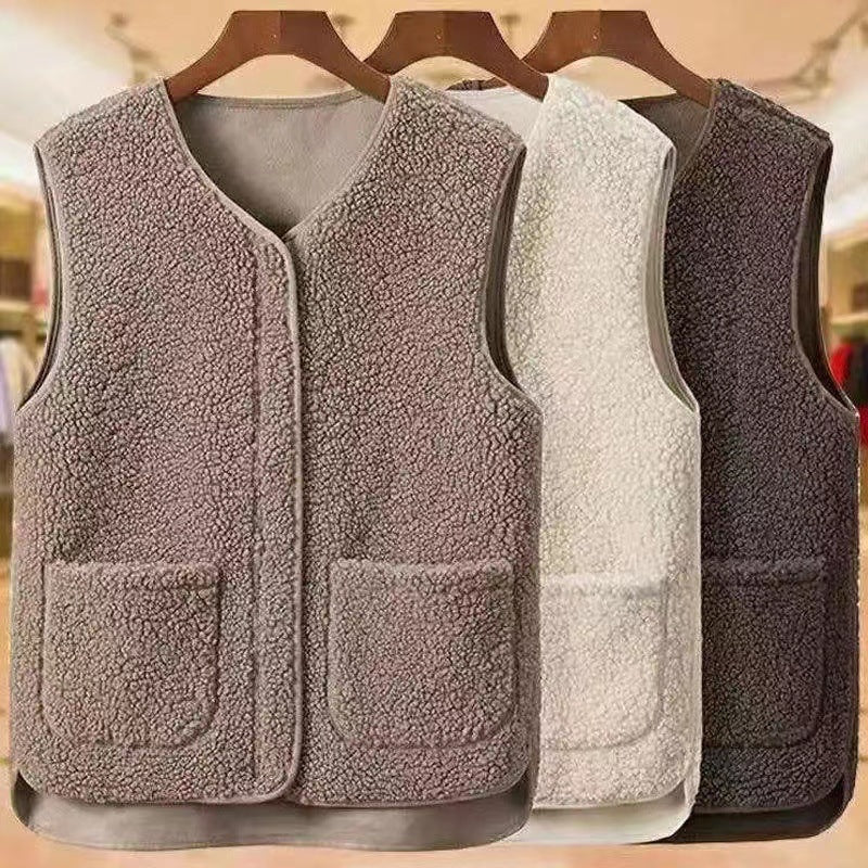 Bodywarmer Femme Grande Taille Teddy – Gilet Chaud Élégant avec Poches - Image 2