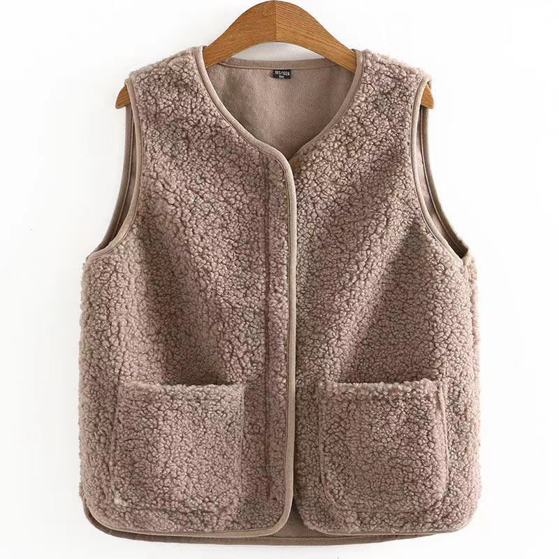Bodywarmer Femme Grande Taille Teddy – Gilet Chaud Élégant avec Poches - Image 5