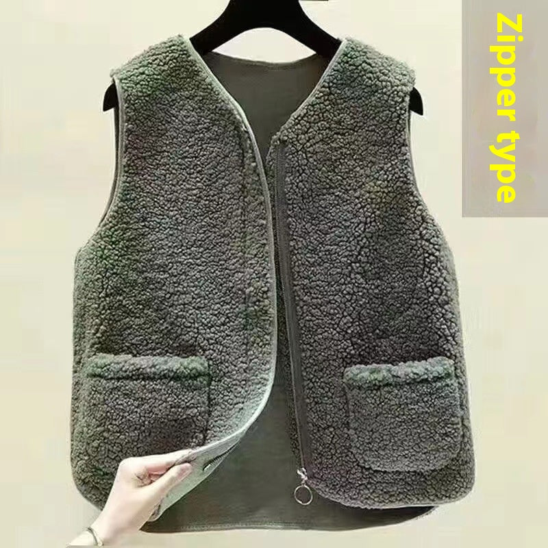 Bodywarmer Femme Grande Taille Teddy – Gilet Chaud Élégant avec Poches - Image 7