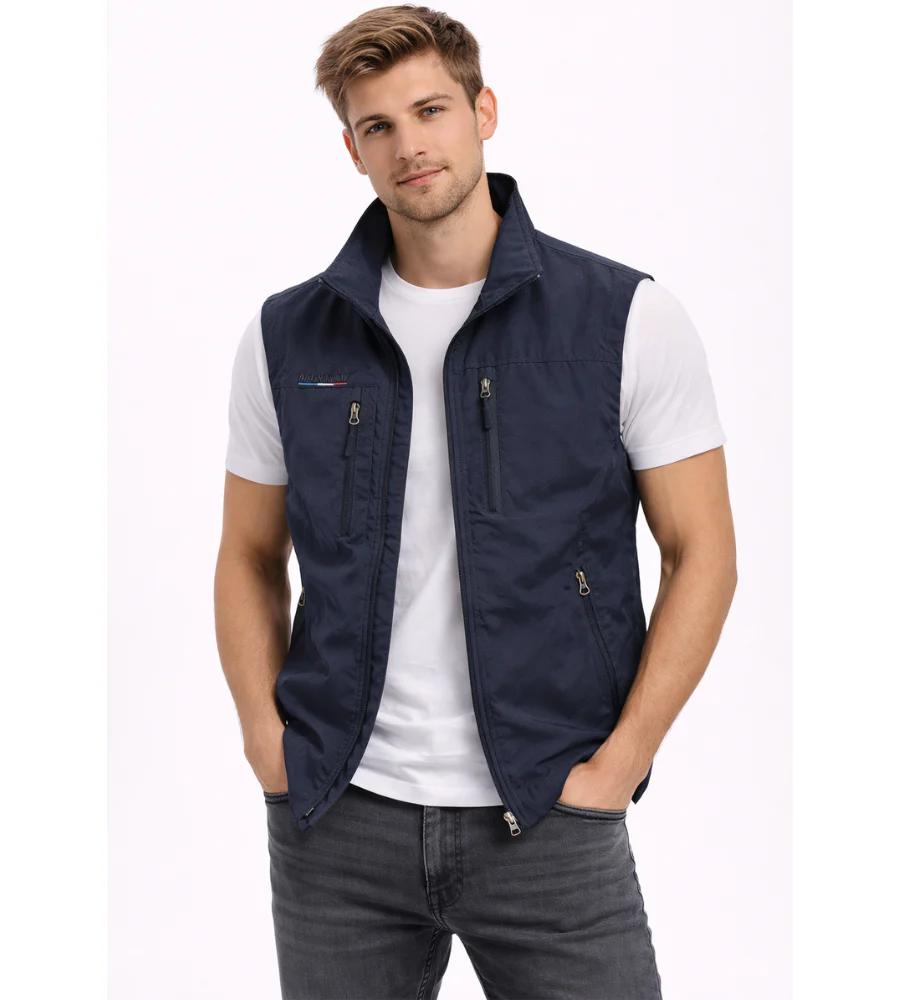 Bodywarmer homme zippe a col montant - Pratique et polyvalent - Image 2