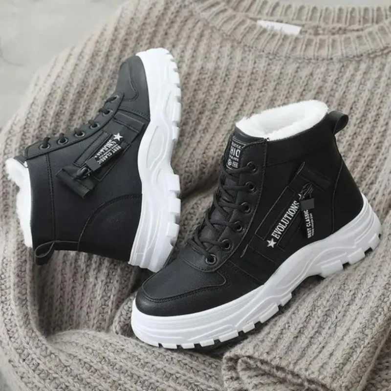 Bottes D’Hiver Élégantes Femme – Confort Lacées Doublées Polaire - Image 7