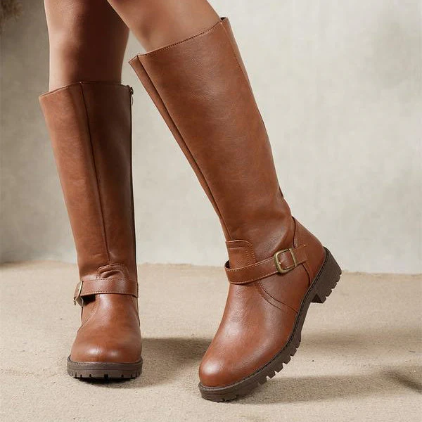 Bottes Femme Luxueuses Montantes – Design Zippé et Coupe Confortable - Image 3