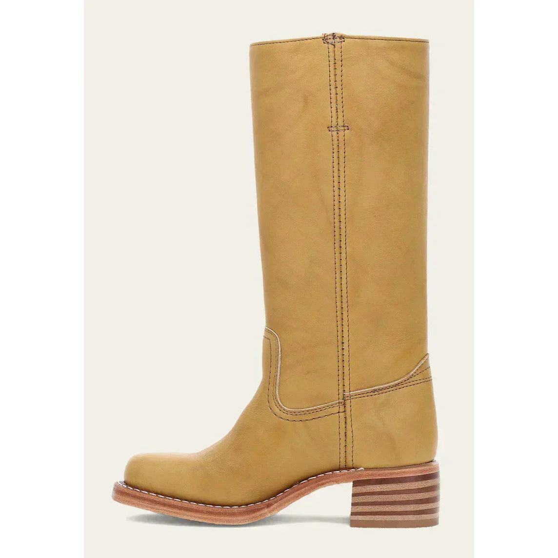 Bottes Hautes Cowboy en Cuir Femme – Style Bout Rond à Talon Bloc - Image 5